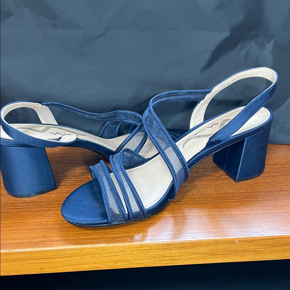 Nina Navy Blue Strappy Heels